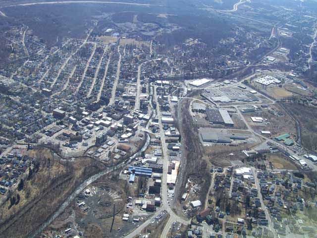 aerial city of Carbondale PA