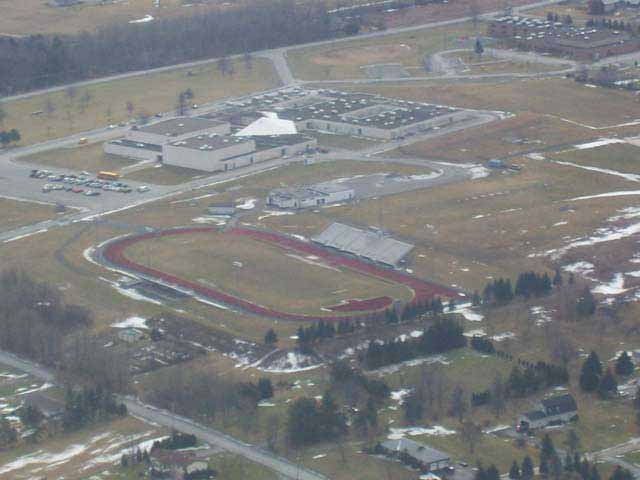 aerial Lakeland PA high school