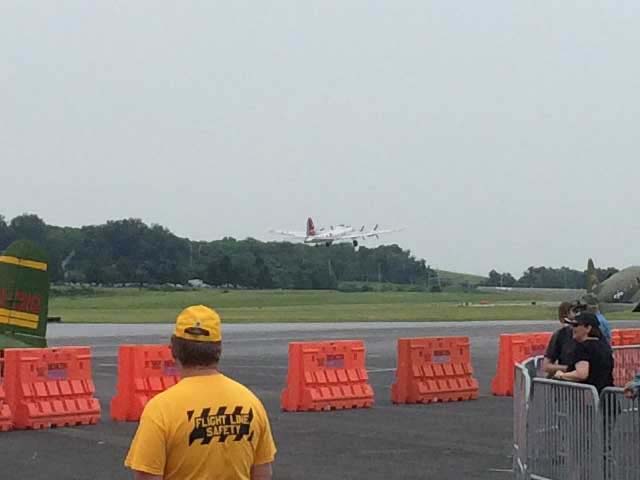 B17 airplane takeoff