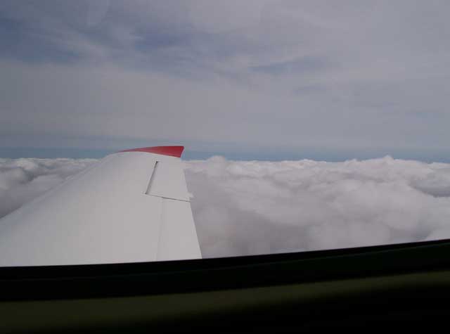 Cloudtops from Cirrus airplane window