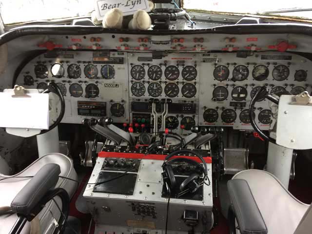 DC4 airplane Cockpit